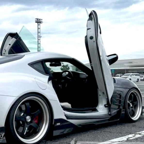 Real Toyota Supra Mk5 with Vertical Doors kit installed and open