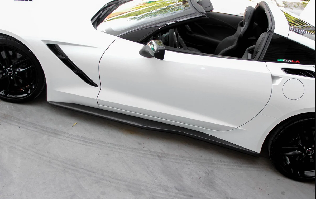 Carbon Fiber C7 Side Skirts Z06-Style for Chevrolet Corvette C7 2014-2019